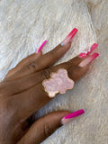 Pink Bear Jade Stone Ring